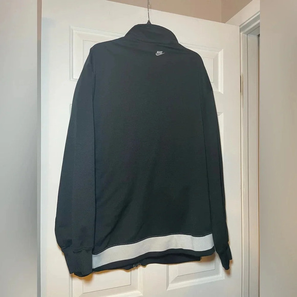 Nike Men’s Athletic Jacket Black & Light Gray Size Large Track Full Zip - Picture 6 of 10
